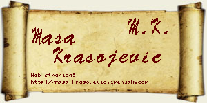 Maša Krasojević vizit kartica